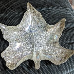 BADASH GLASS TRAY SILVER MADE IN TURKEY 9" NEW